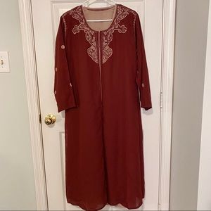 Indian Pakistani Burgundy Salwar Kameez